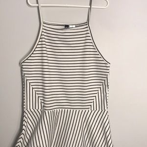 fit and flair striped dress